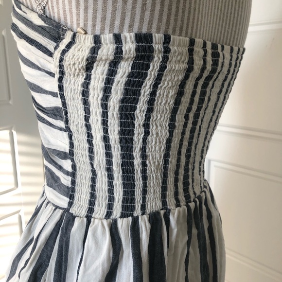 Ticking Stripe Strapless Dress - Picture 4 of 5